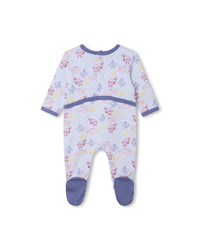Ensemble pyjama & bavoir et bonnet en coton - Ciel