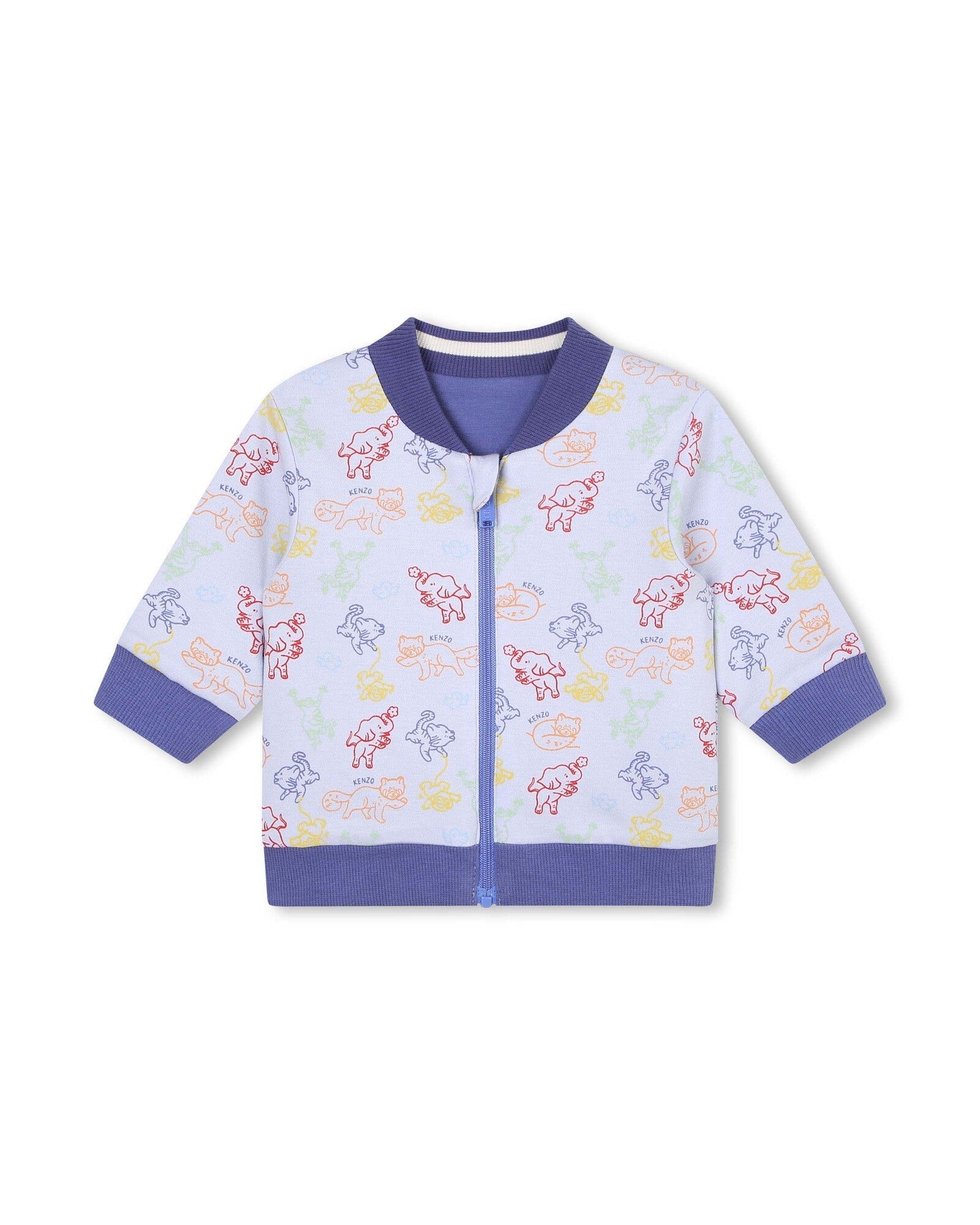 Ensemble cardigan et pantalon en coton - Ciel