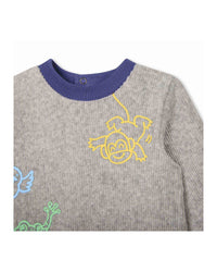 Combinaison et bonnet en coton - Gris Clair