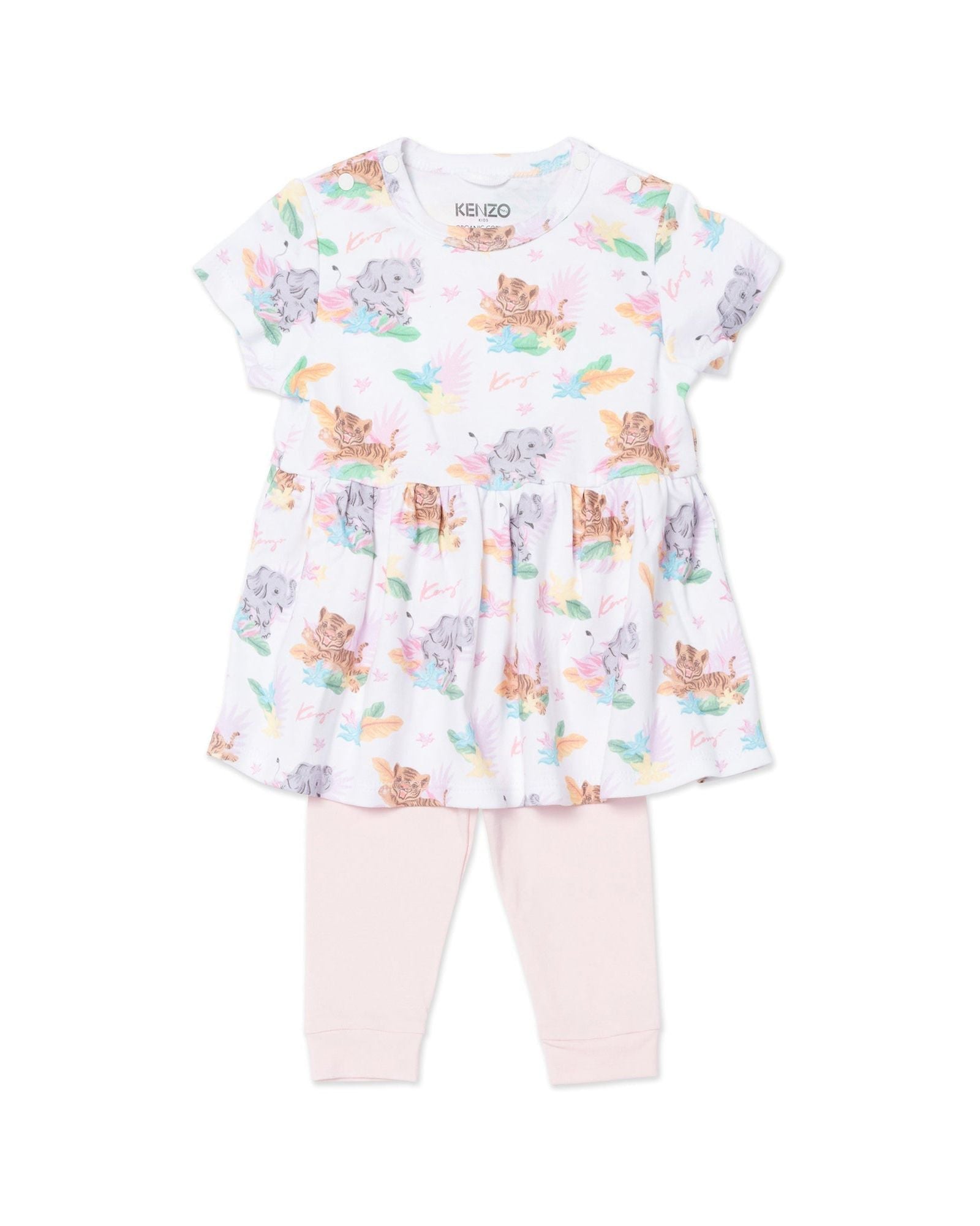 Ensemble robe et pantalon - Blanc cassé