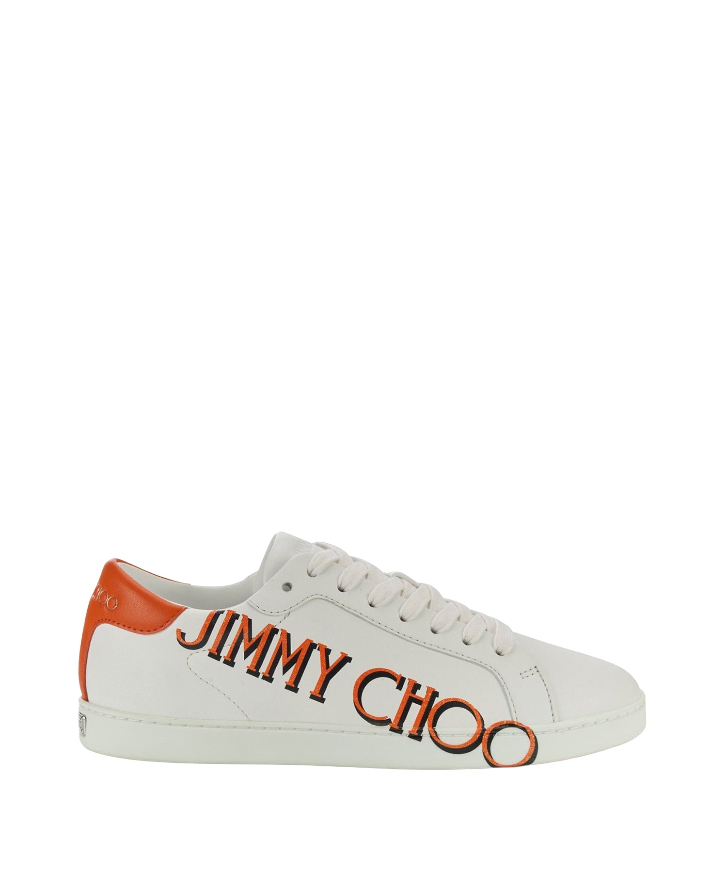 Sneakers Kai en cuir - White & Amber Orange