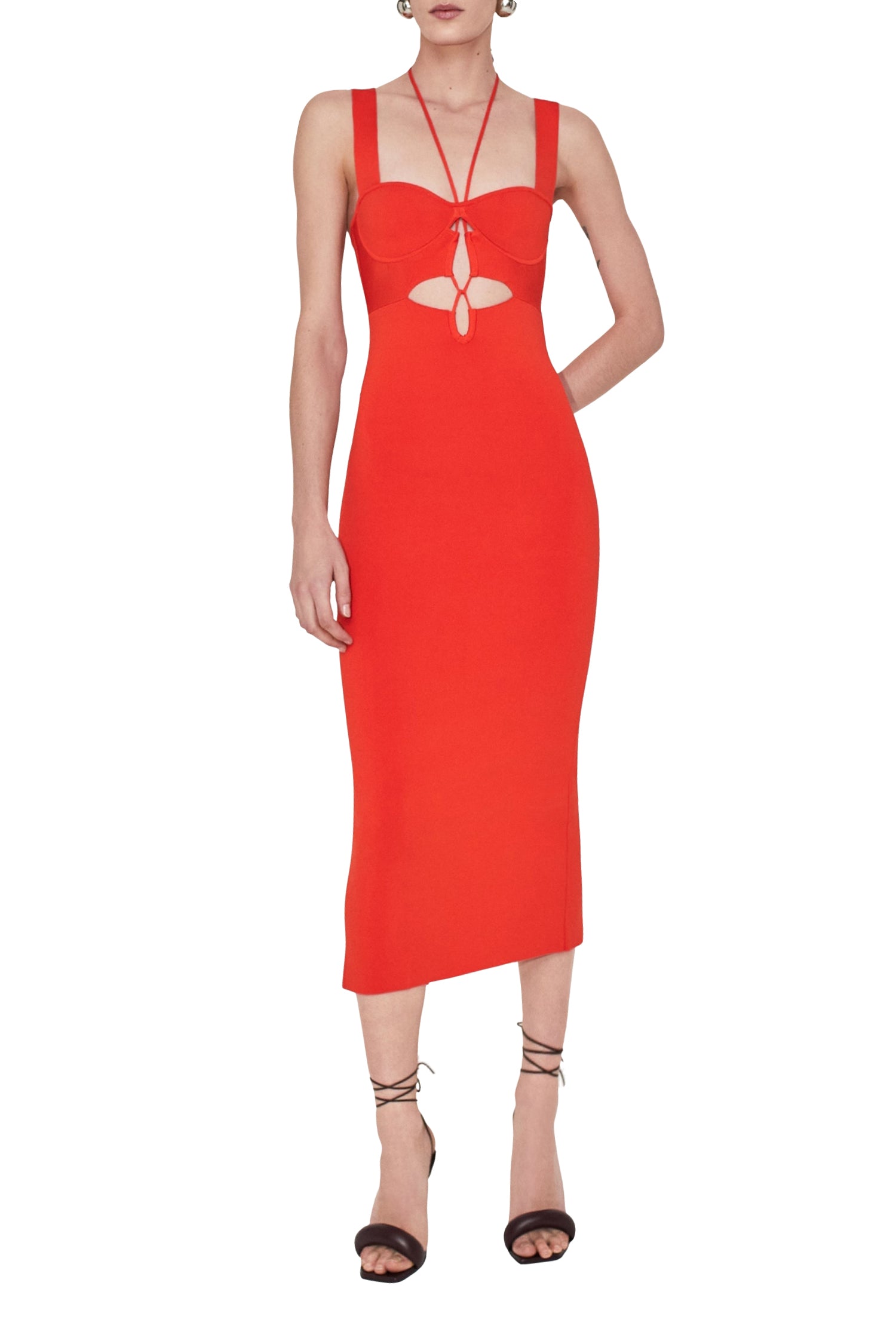 Robe Kali à découpes - Orange Rust