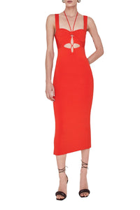 Robe Kali à découpes - Orange Rust