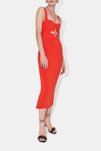 Robe Kali à découpes - Orange Rust