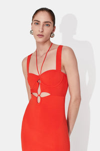Robe Kali à découpes - Orange Rust