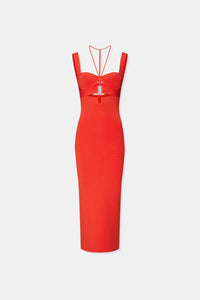 Robe Kali à découpes - Orange Rust