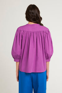 PURPLE KARO BLOUSE