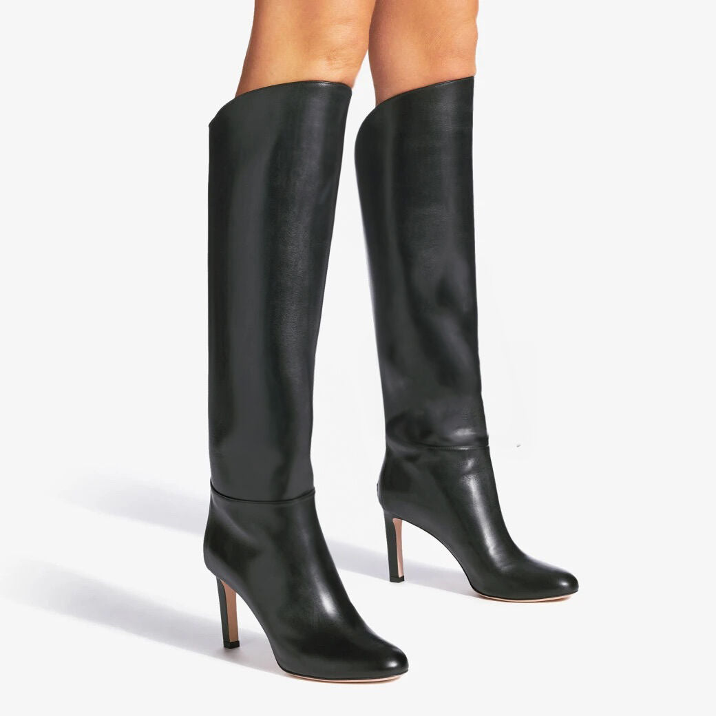 Karter 85 mid-high leather boots - Black