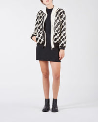 Robe Kim à manches en dentelle raglan - Black