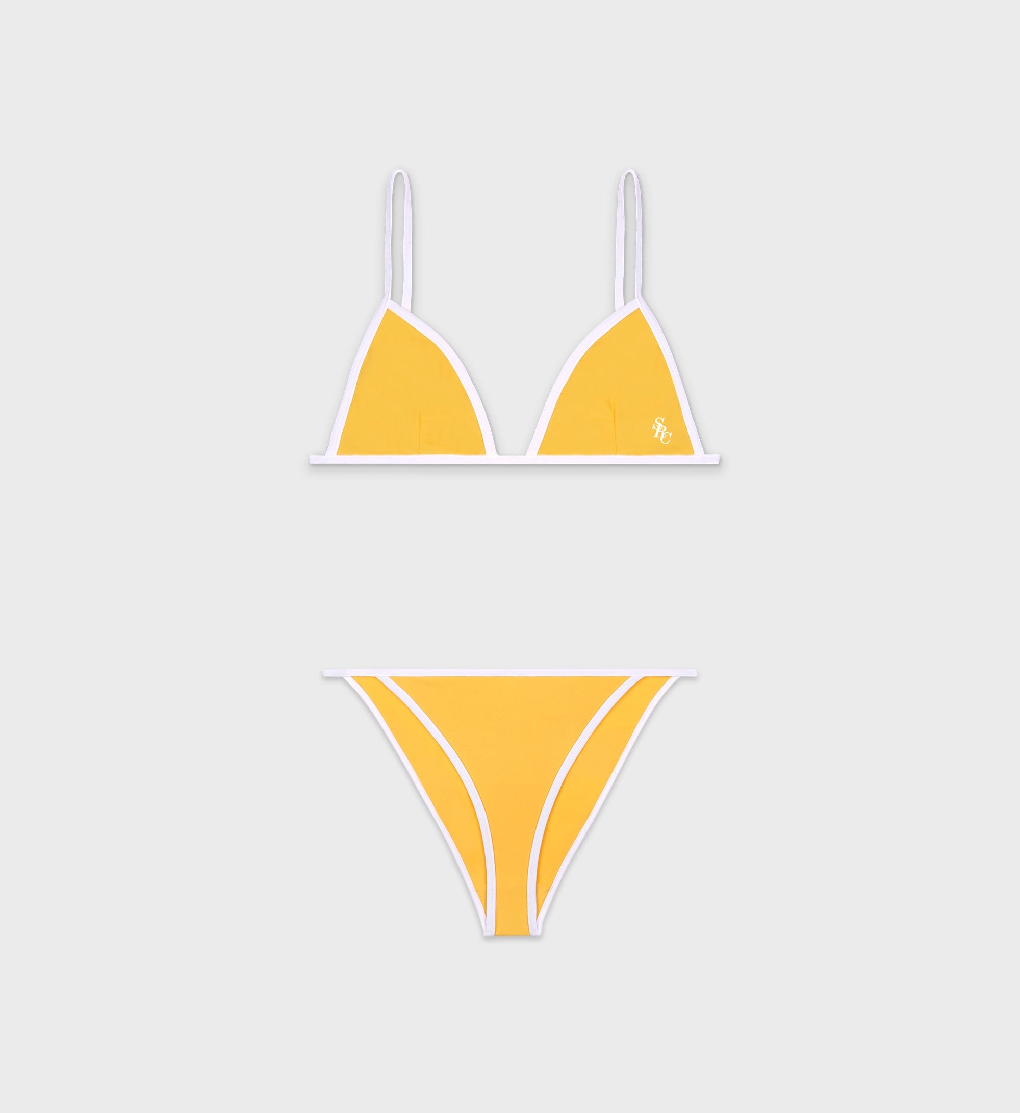 Haut de bikini triangle Kate à liseré - Sunshine Yellow