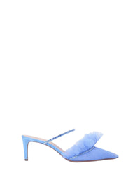 Mules Kaya 70 en satin - Light Blue