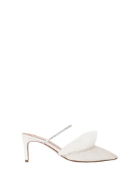 Mules Kaya 70 en satin - White