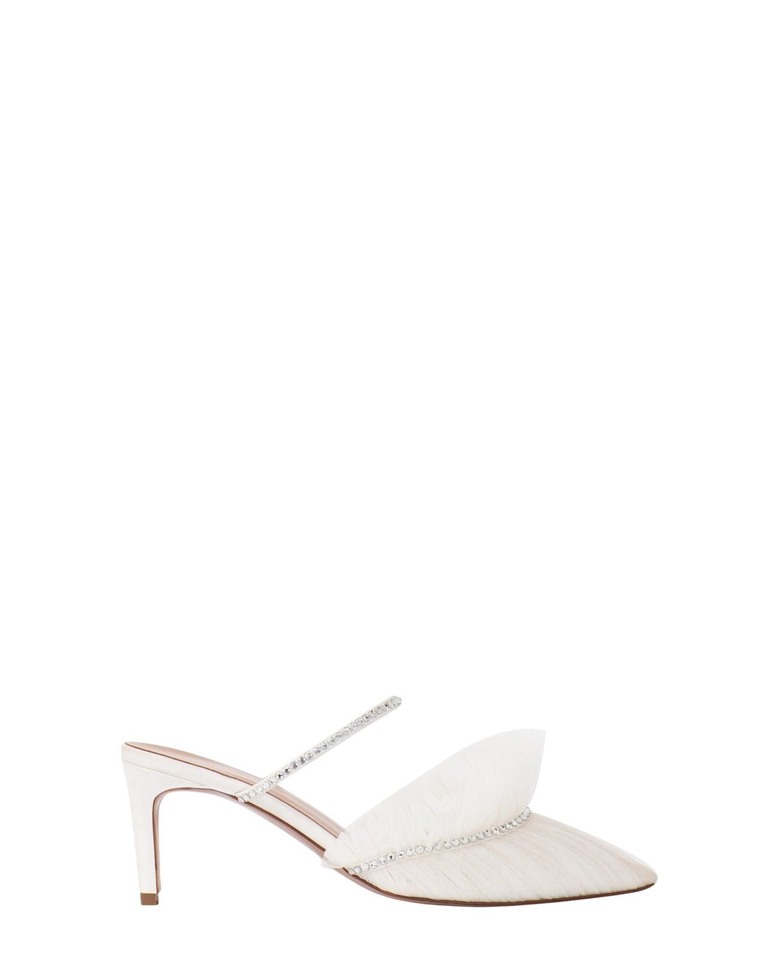 Mules Kaya 70 en satin - White