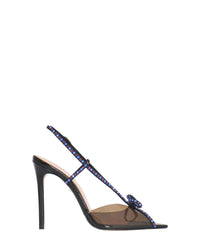 Sandales Kay 105 avec cristaux en cuir verni - Black Pvc & Black Jet