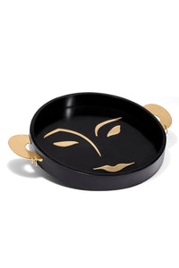 Plateau rond Kelly Behun Henri - Black & Gold