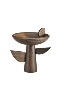 Bol Feuille sur pied Kelly Behun en bois - Marron clair
