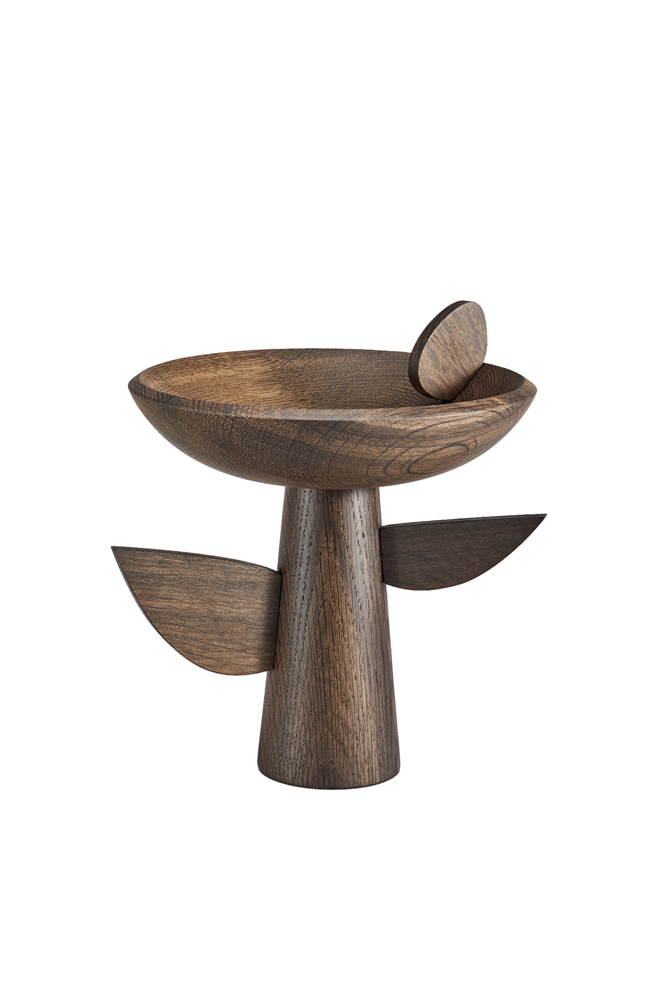 Bol Feuille sur pied Kelly Behun en bois - Marron clair