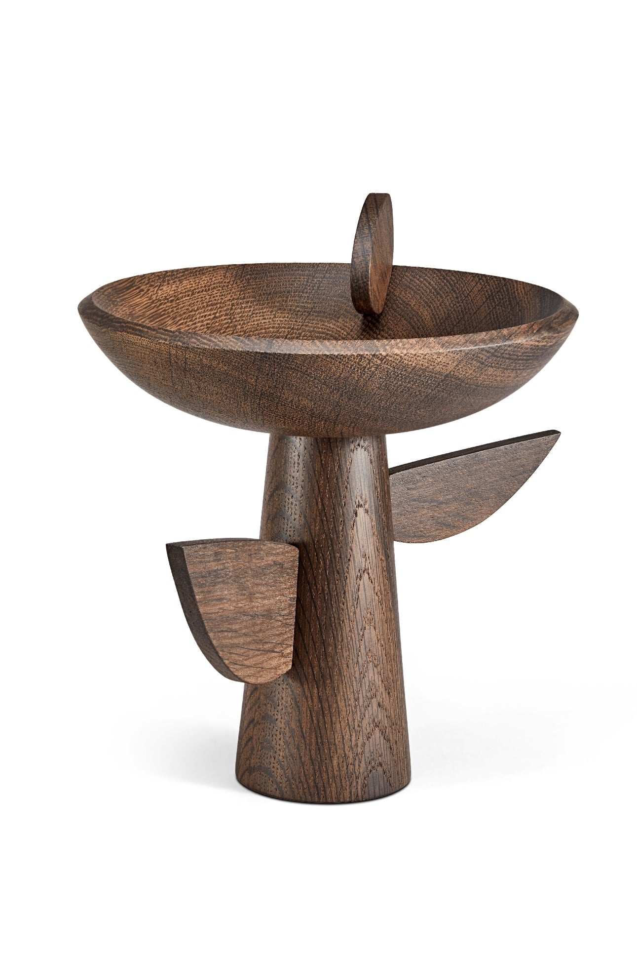 Bol Feuille sur pied Kelly Behun en bois - Marron clair