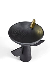 Bol Feuille sur pied Kelly Behun en bois - Marron foncé