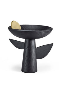 Bol Feuille sur pied Kelly Behun en bois - Marron foncé