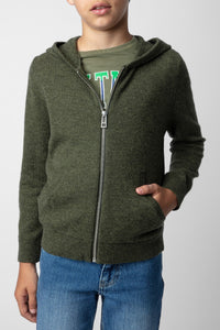 Cardigan Clash en laine - Kaki