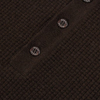 Polo à liseré en laine - Marron