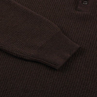 Polo à liseré en laine - Marron