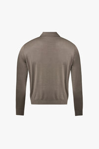 Polo à motif jacquard en cachemire - Craie