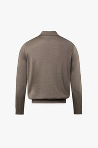 Pull zippé en cachemire - Marron