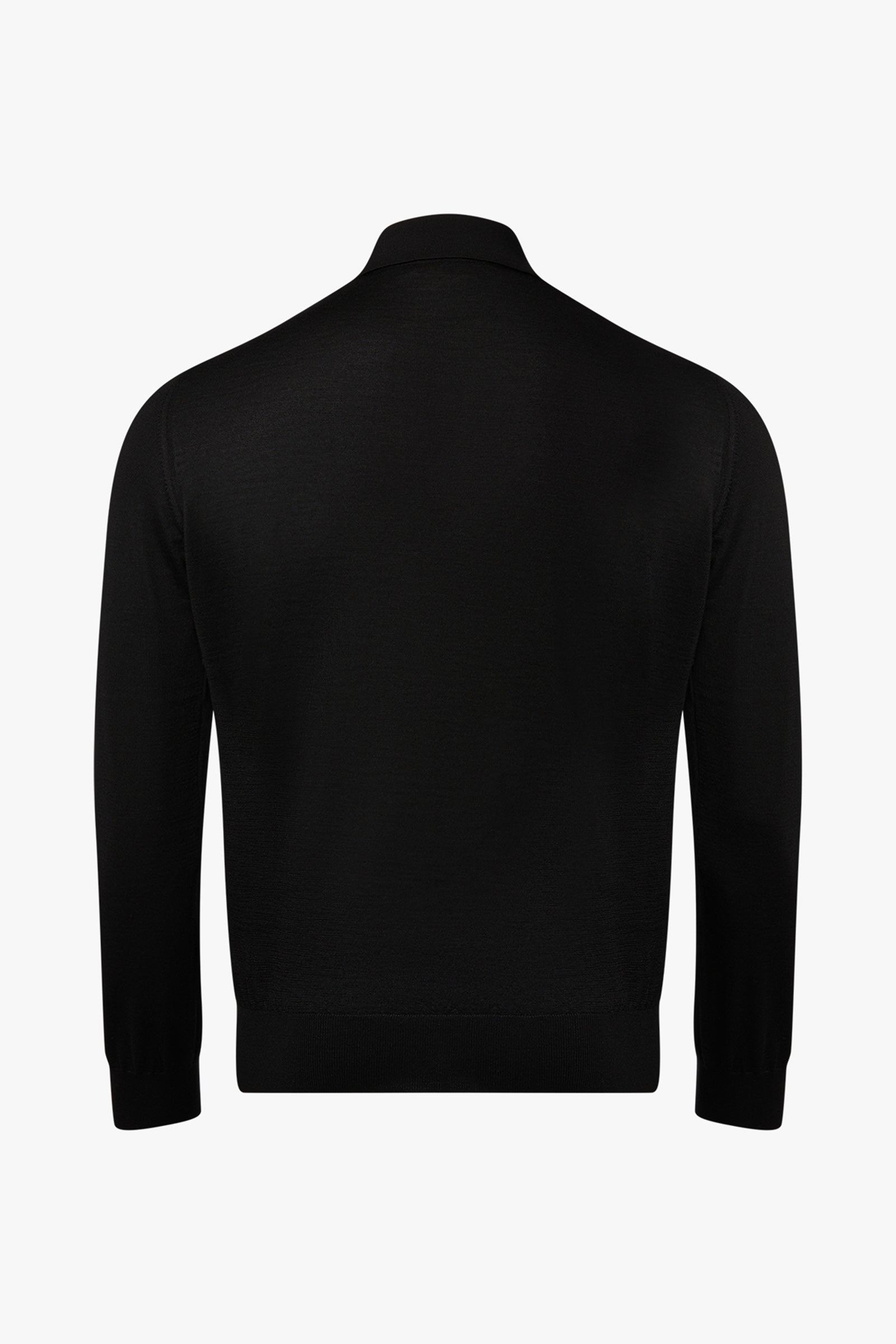 Polo à motif géométrique en cachemire - Noir