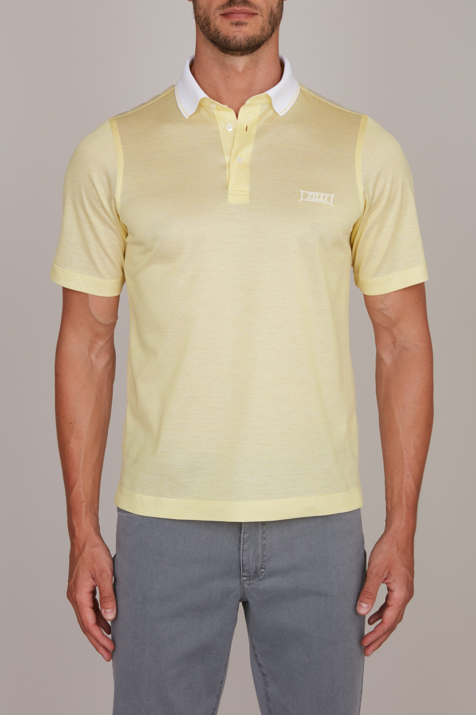 Piqué polo shirt - Yellow