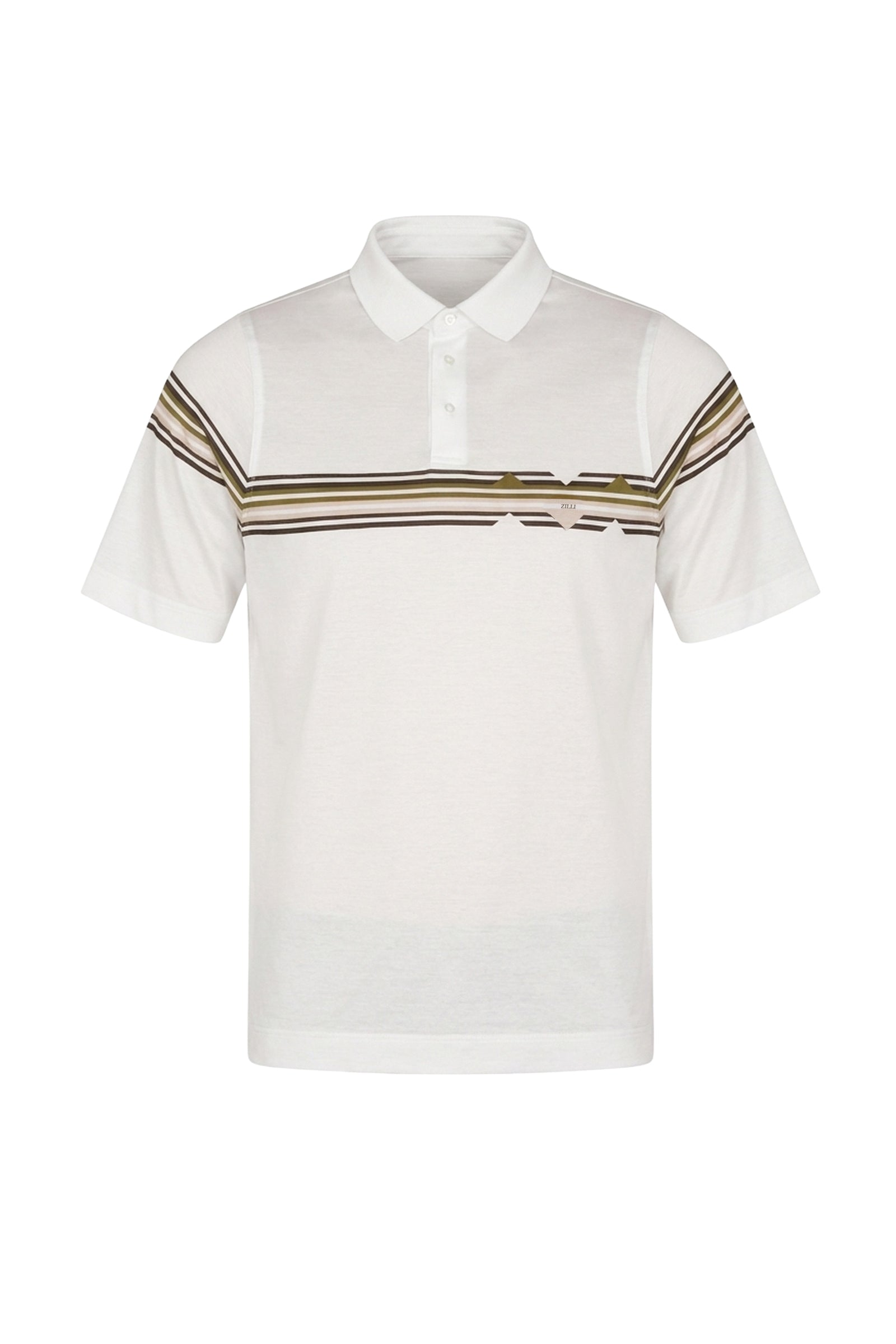 Polo à motif géométrique - Kaky Green