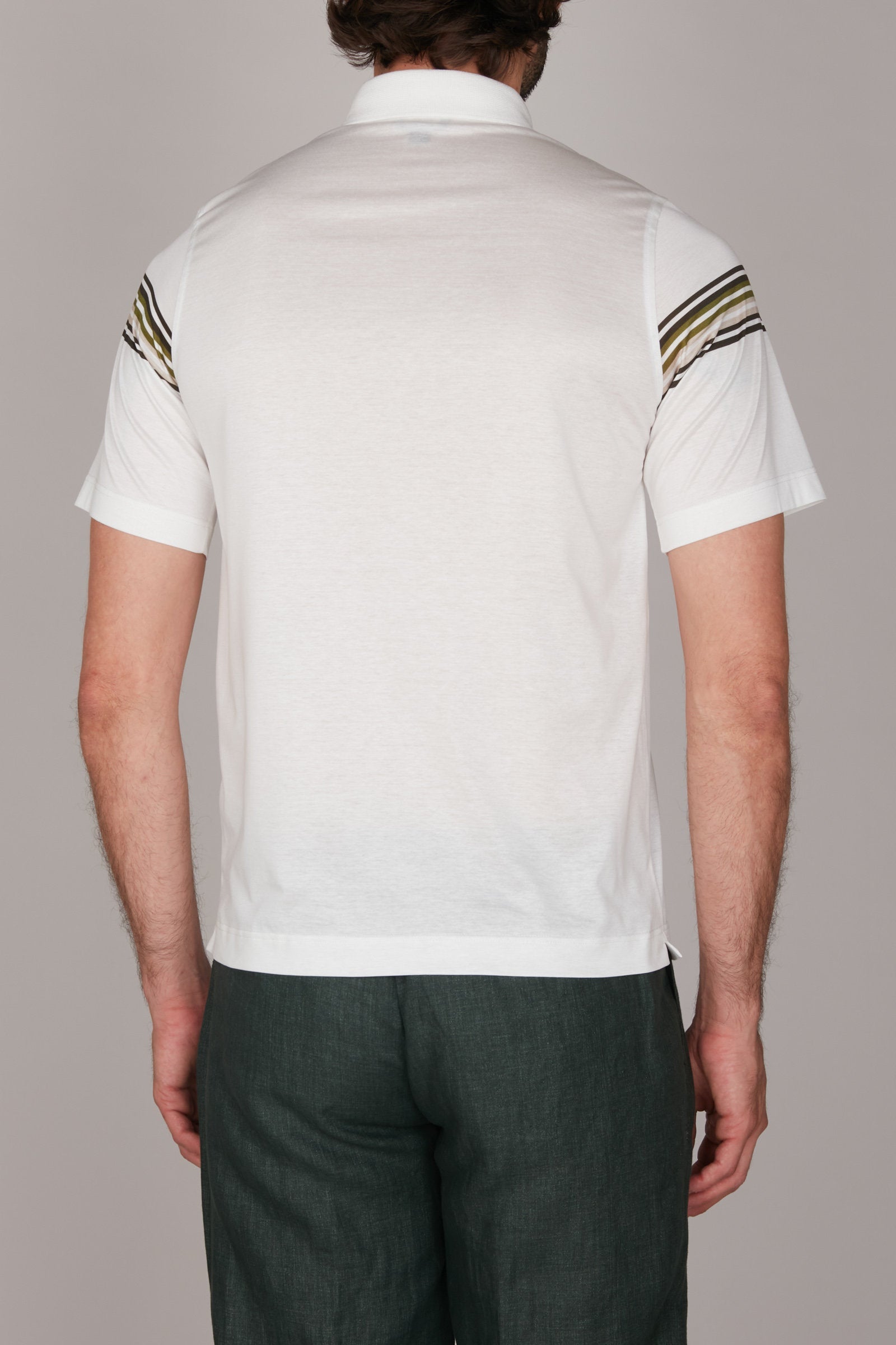 Polo à motif géométrique - Kaky Green