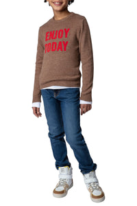 Pull Chris en laine - Brown
