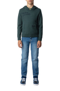 Sweat-shirt Andy en laine - Dark Green