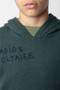 Sweat-shirt Andy en laine - Dark Green