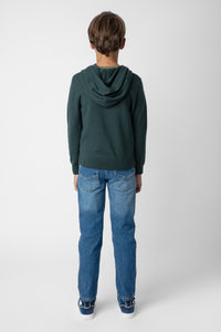 Sweat-shirt Andy en laine - Dark Green