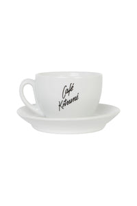 Cup & Saucer Ceramic Size M - White