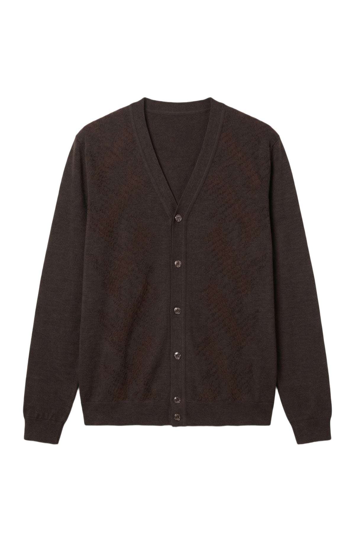 Cardigan à manches longues en cachemire - Chocolate