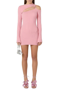 Georgia ribbed short dress - Pink