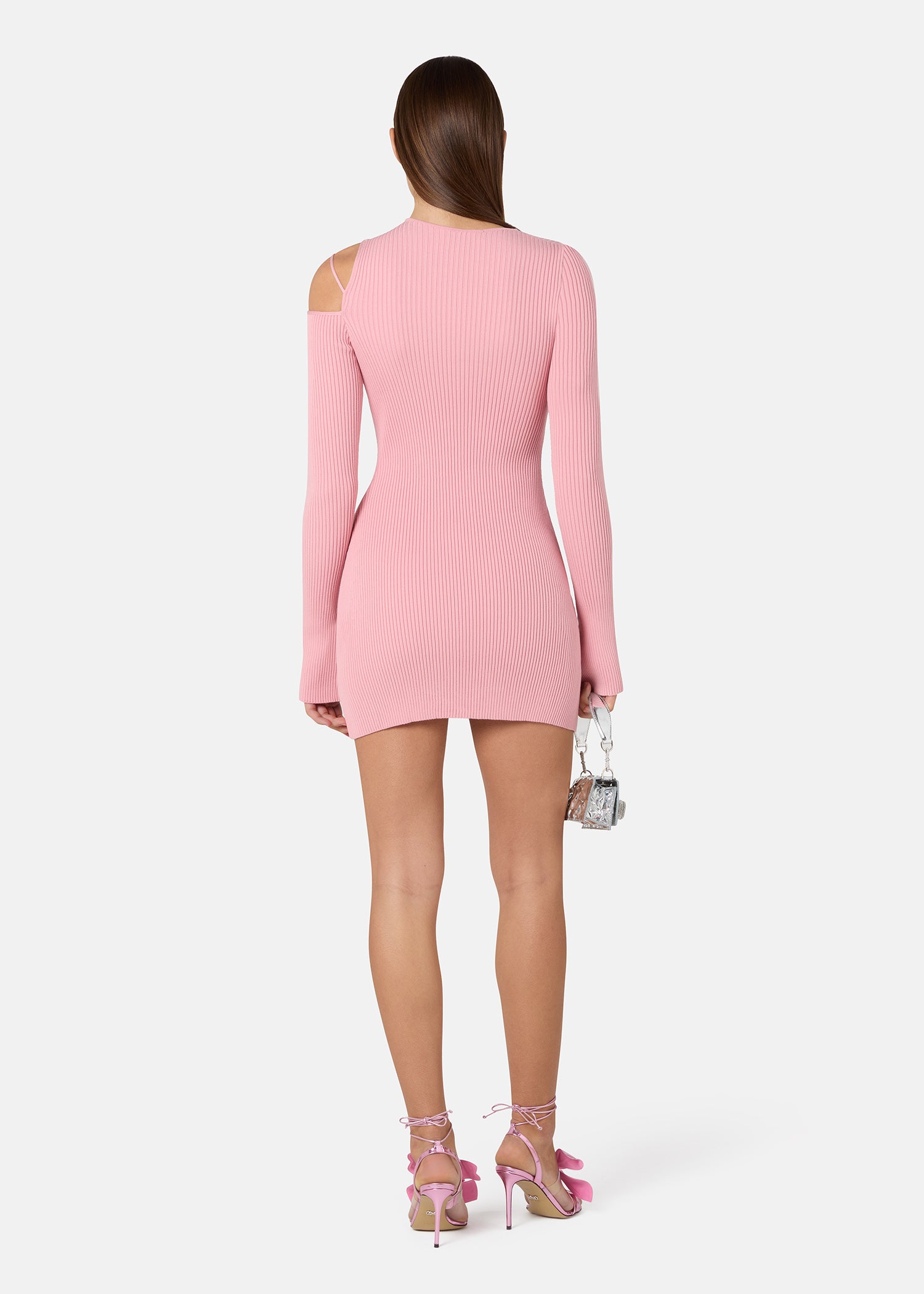 Georgia ribbed short dress - Pink