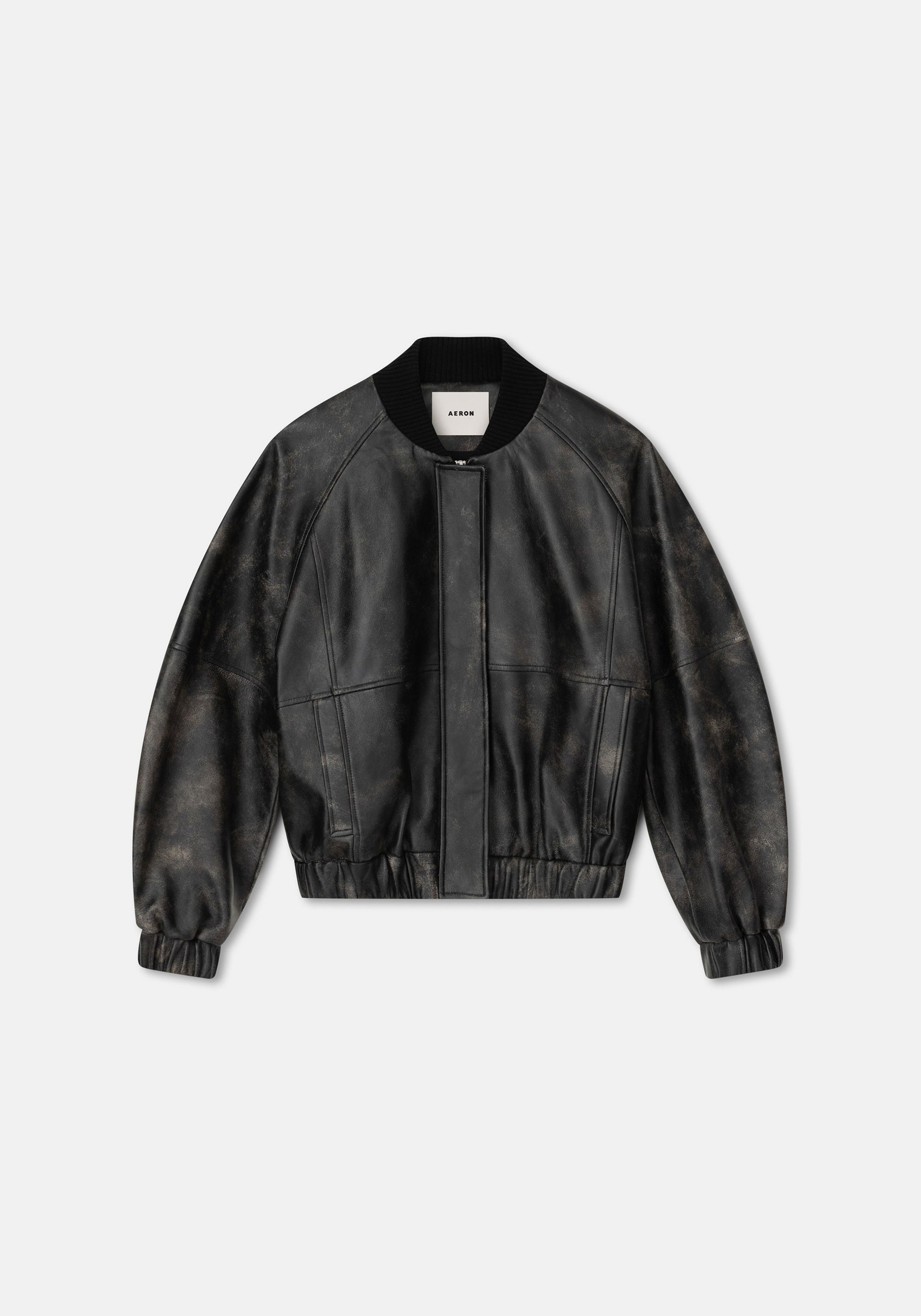 Blouson Kelly aviateur en cuir - Washed Grey