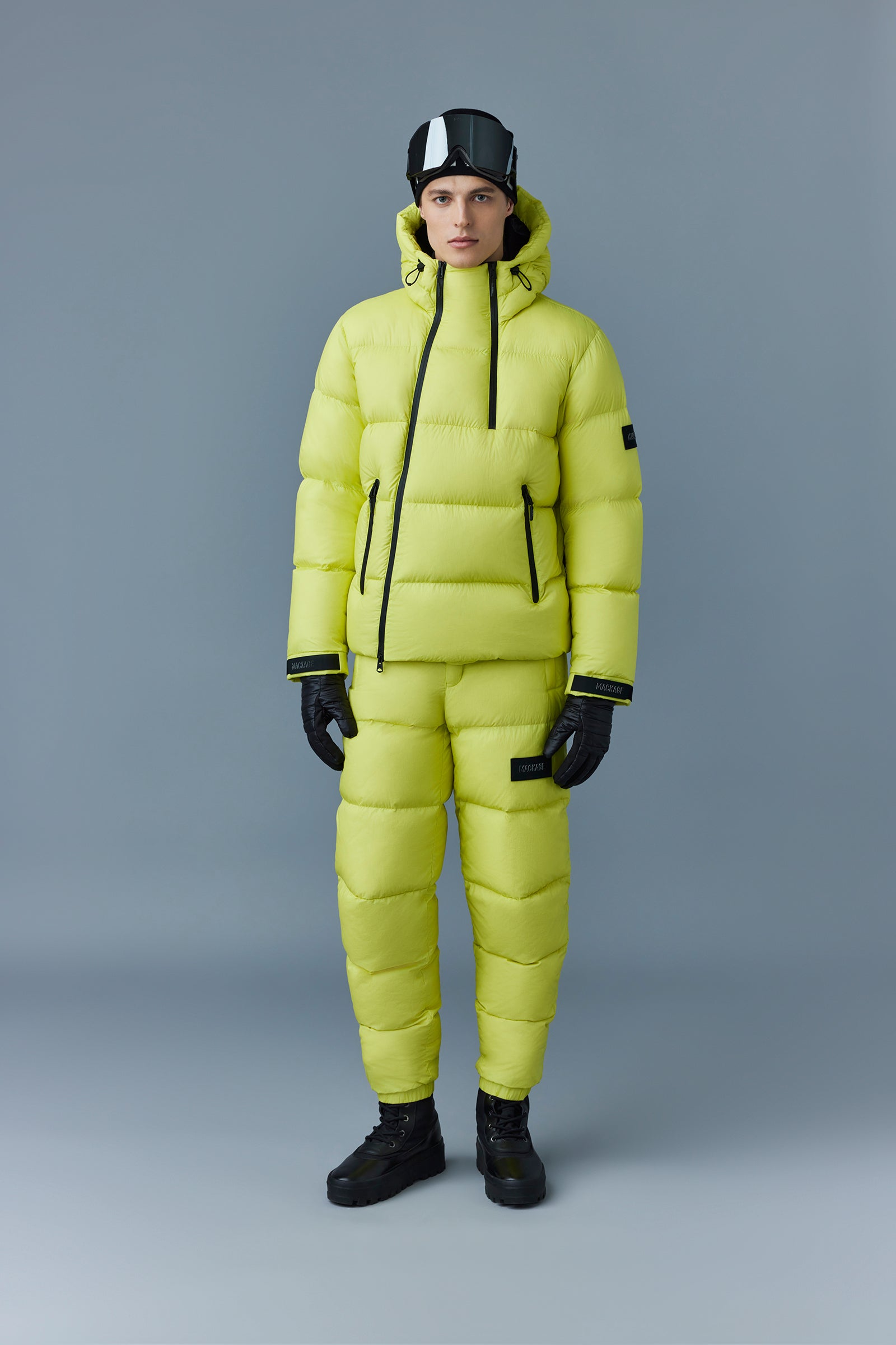 Doudoune courte Kenji à capuche - Pale Lime