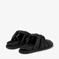 Sandales Kes plates moiré - Black