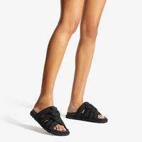Sandales Kes plates moiré - Black