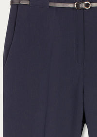 Pantalon polyester ceinture - Marine