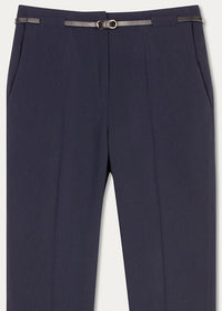 Pantalon polyester ceinture - Marine