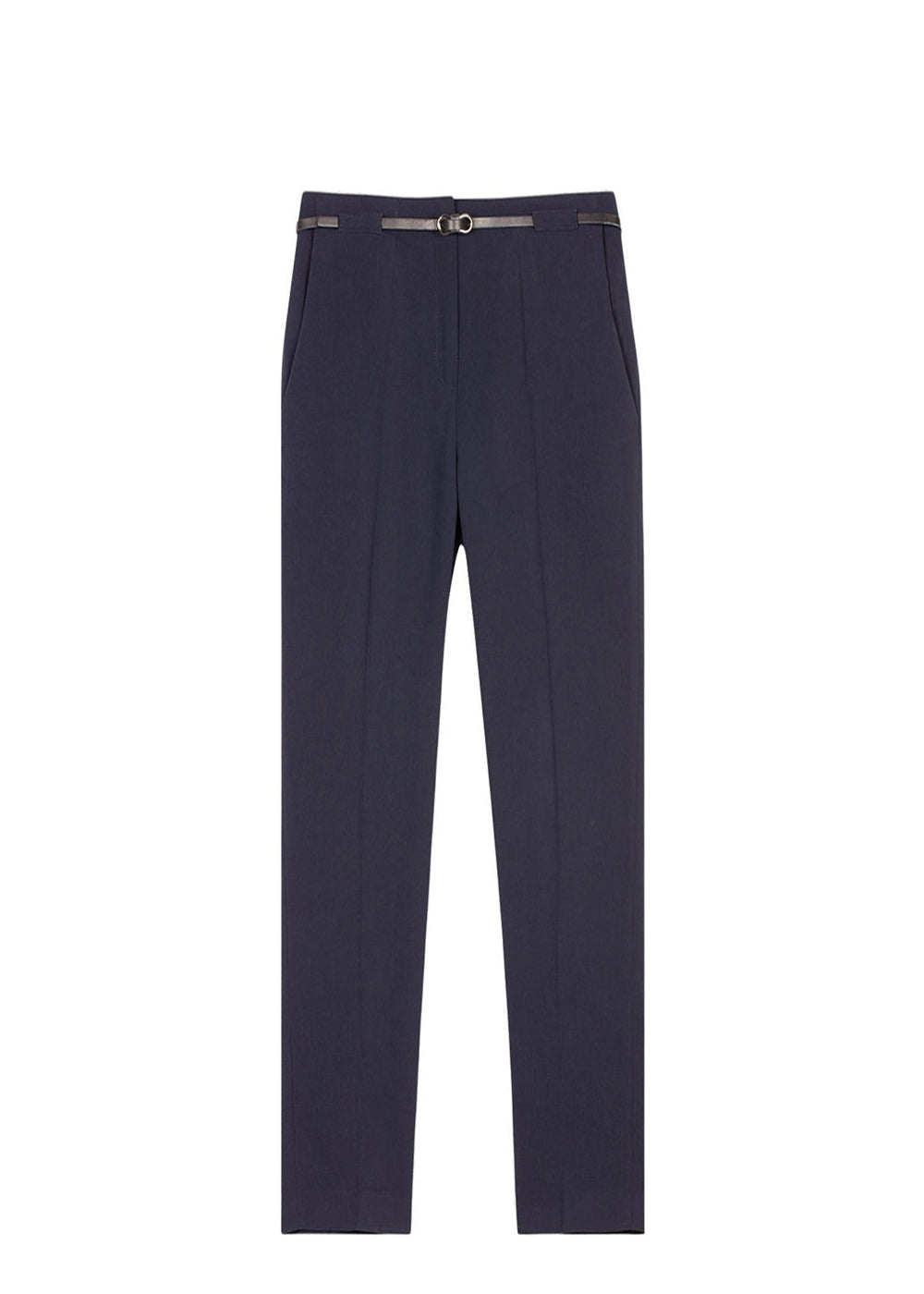 Pantalon polyester ceinture - Marine