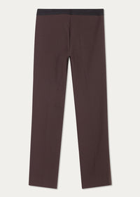 Pantalon elastique a la taille - Marron Foncé