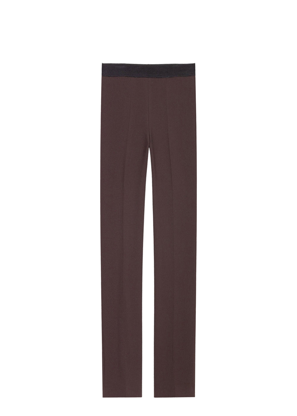 Pantalon elastique a la taille - Marron Foncé